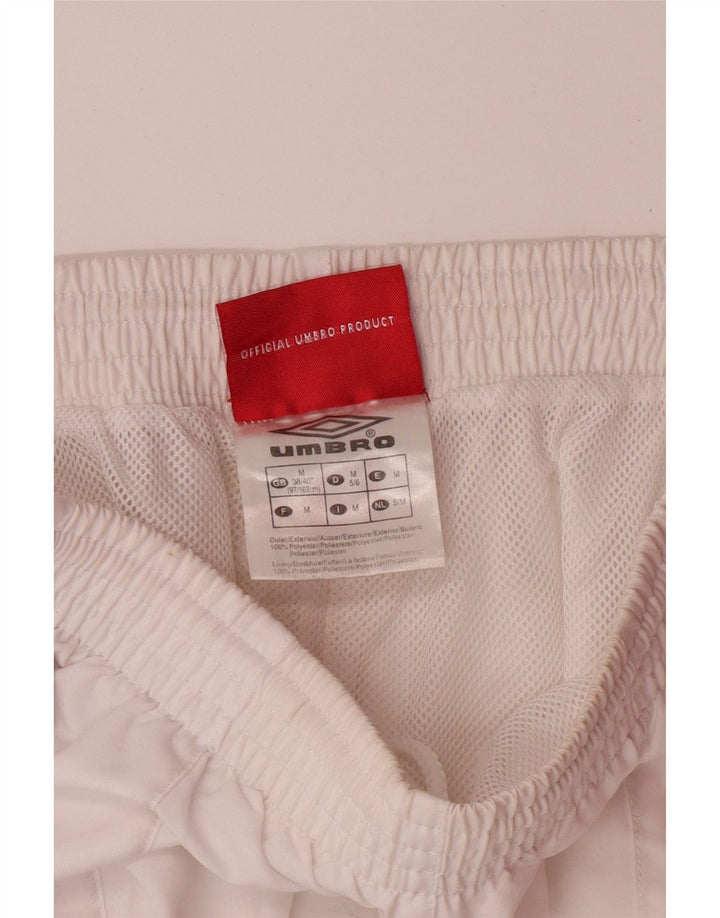 Pantaloncini sportivi Bermuda da uomo UMBRO UK 38/40 Poliestere bianco medio