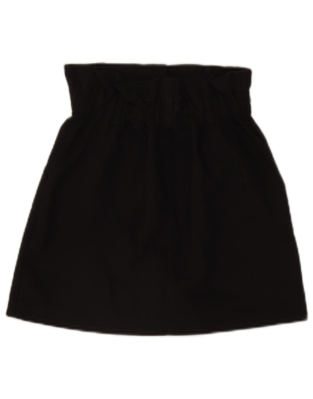 Minigonna a vita alta da donna Zara XS W24 poliestere nero