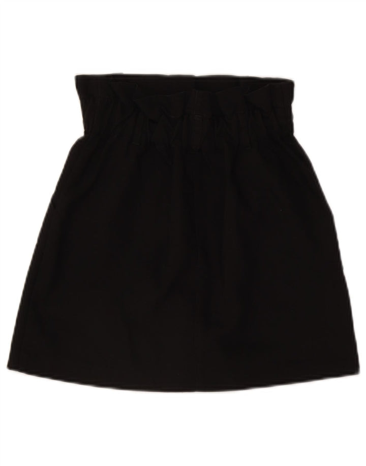 Minigonna a vita alta da donna Zara XS W24 poliestere nero