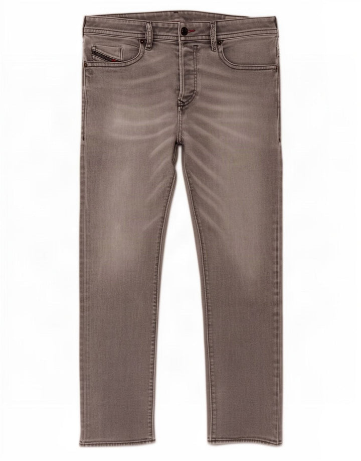 Diesel Uomo Buster Regular Tapered Jeans W31 L29 Cotone Grigio