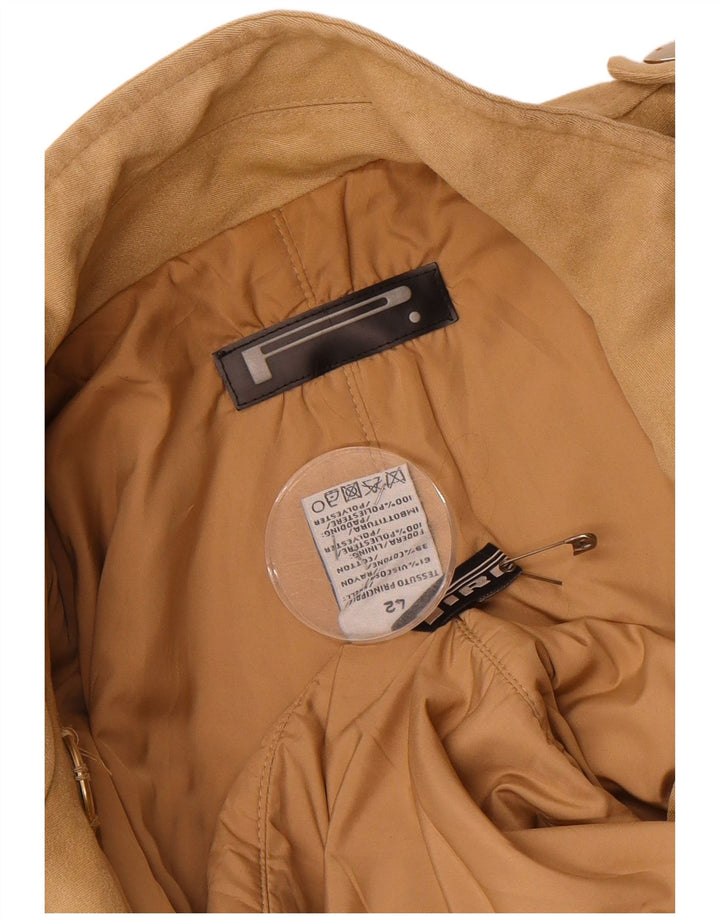 PIRELLI Womens Military Jacket IT 42 Medium Beige Viscose