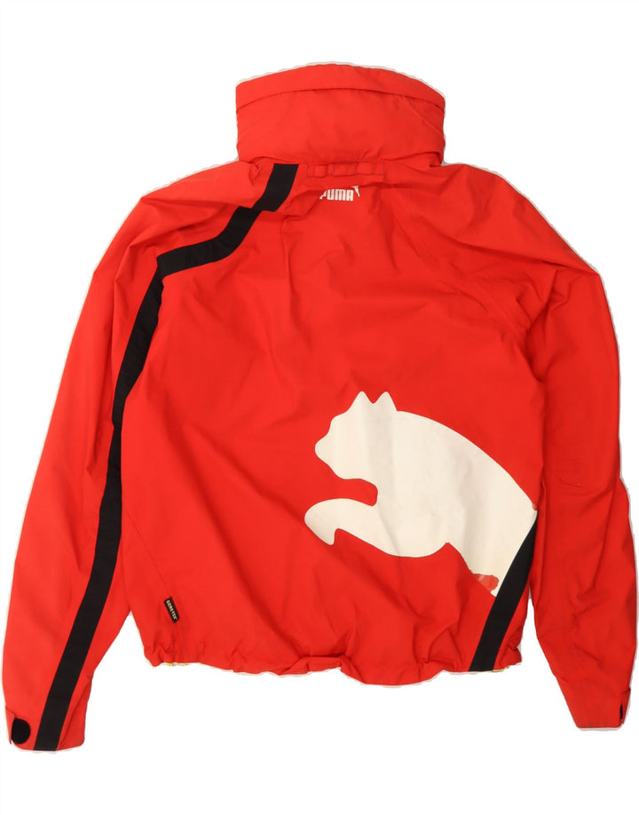 PUMA Mens Graphic Bomber Jacket UK 36 Small Red Nylon Vintage Puma and Second-Hand Puma from Messina Hembry 