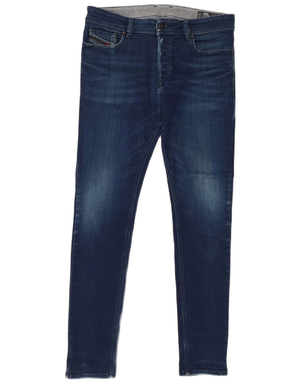 Jeans skinny slim slim da donna Diesel W33 L32 cotone blu