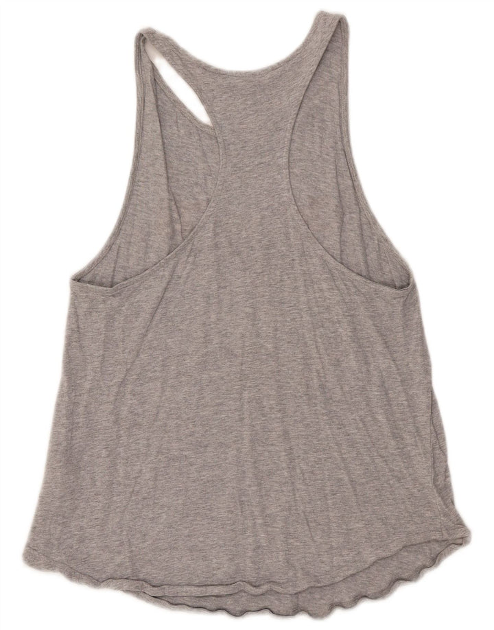 Canotta grafica da donna Adidas UK 12/14 Cotone grigio medio