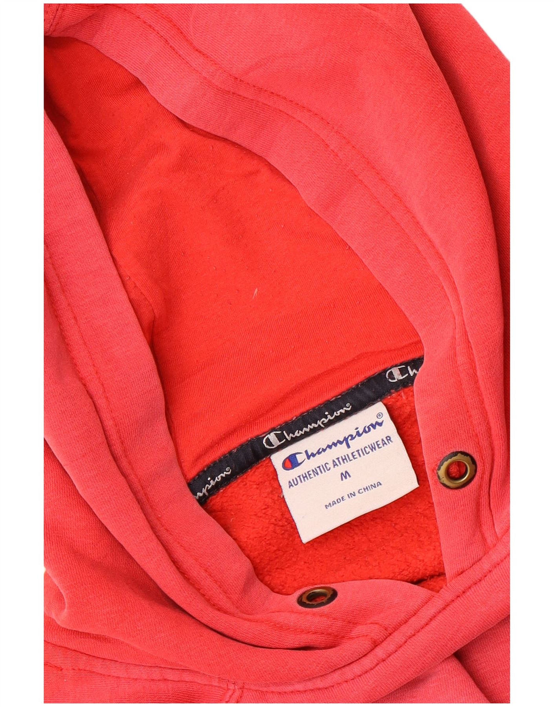 Maglione con cappuccio grafico da uomo Champion in cotone rosso medio