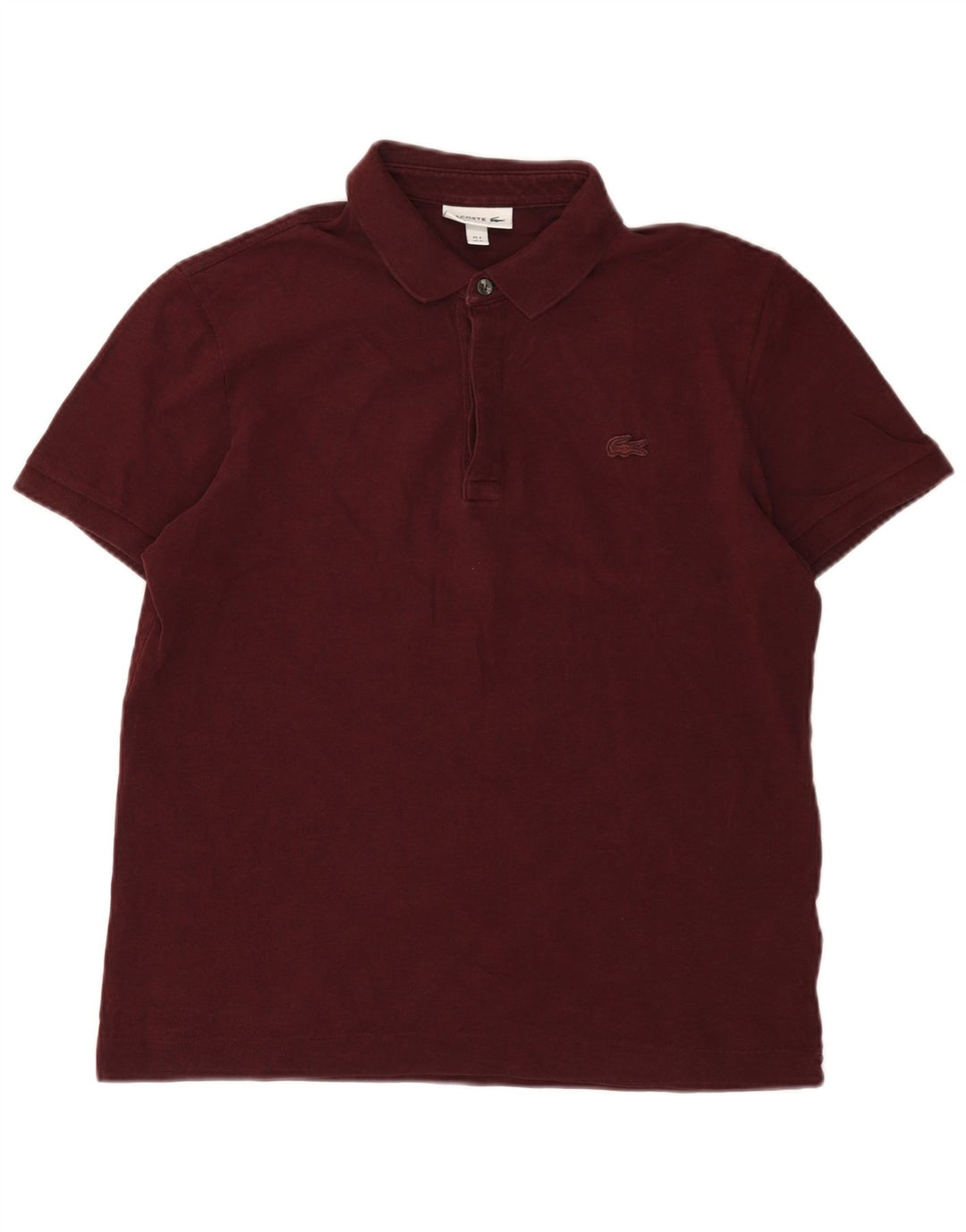 Polo Lacoste da uomo vestibilità regolare taglia 4 cotone bordeaux medio