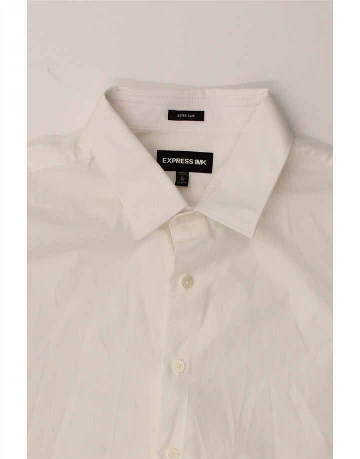 EXPRESS Mens Extra Slim Fit Shirt Size 17 1/2 XL White Vintage Express and Second-Hand Express from Messina Hembry 