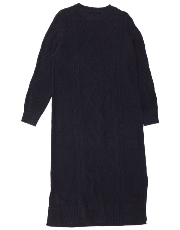 Abito maglione a maniche lunghe da donna Barbour UK 12 medio blu navy classico