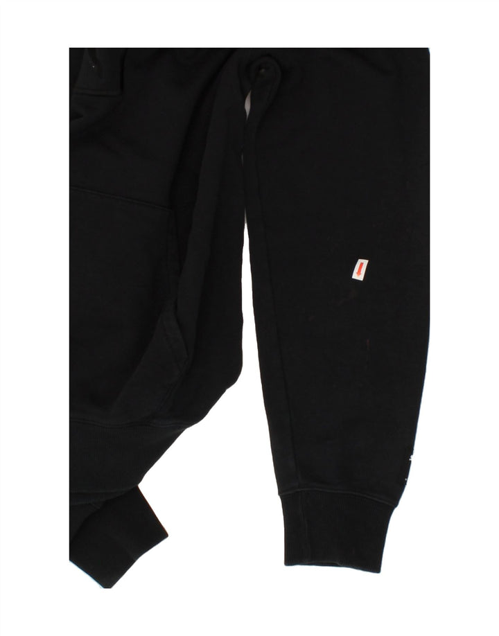 PUMA Mens Graphic Hoodie Jumper Small Black Cotton Vintage Puma and Second-Hand Puma from Messina Hembry 