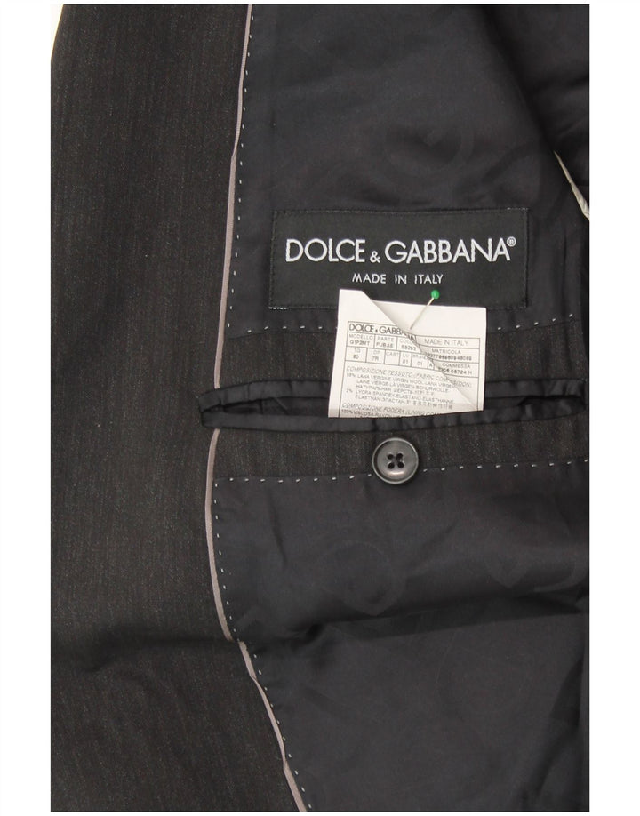 DOLCE & GABBANA Giacca Blazer da Uomo a 2 Bottoni IT 50 Gessato Grande Grigio