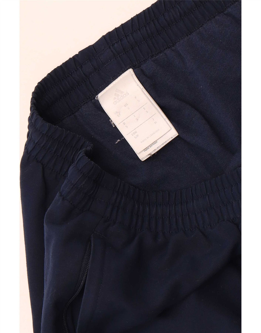 Pantaloni da tuta da uomo Adidas Joggers piccoli in poliestere blu navy