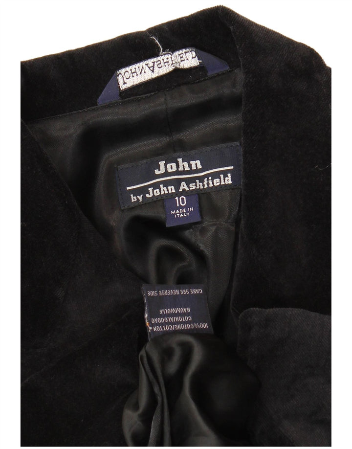 Soprabito in velluto da donna John Ashfield UK 10 piccolo cotone nero