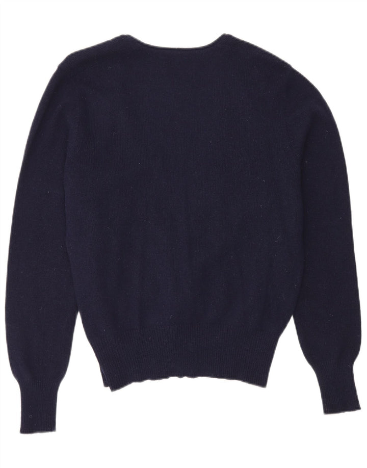 Maglione cardigan da donna Lambers IT 46 grande blu navy floreale