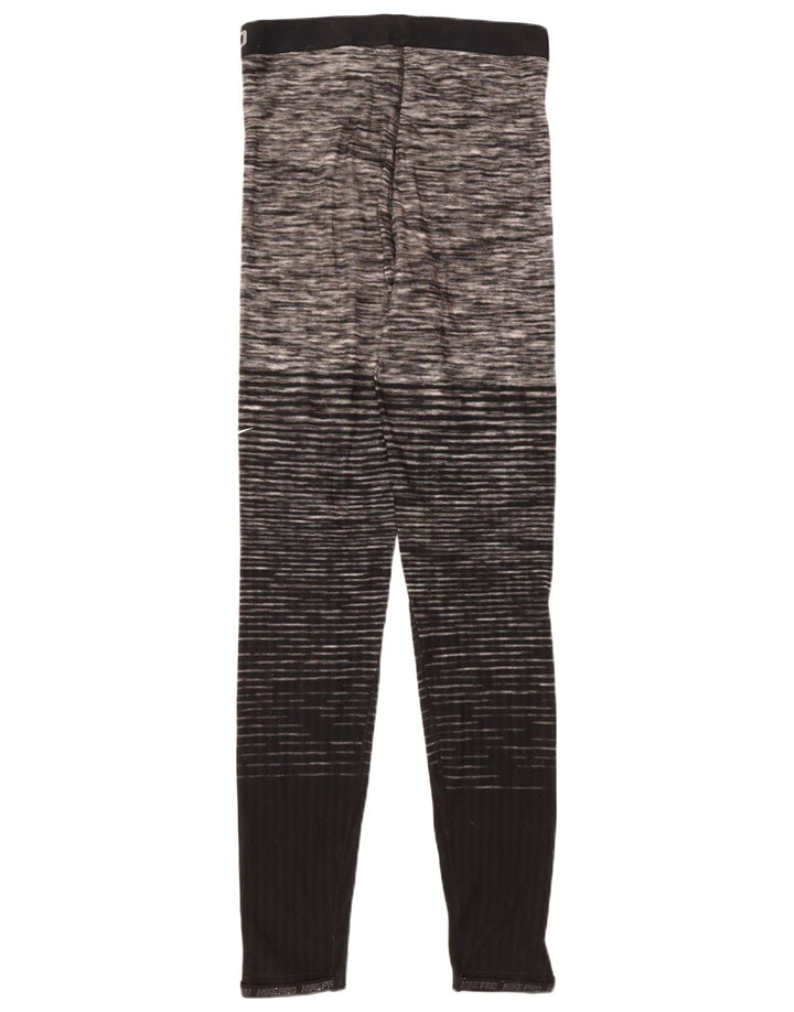 Leggings grafici da donna NIKE UK 14 poliestere a righe nere grandi
