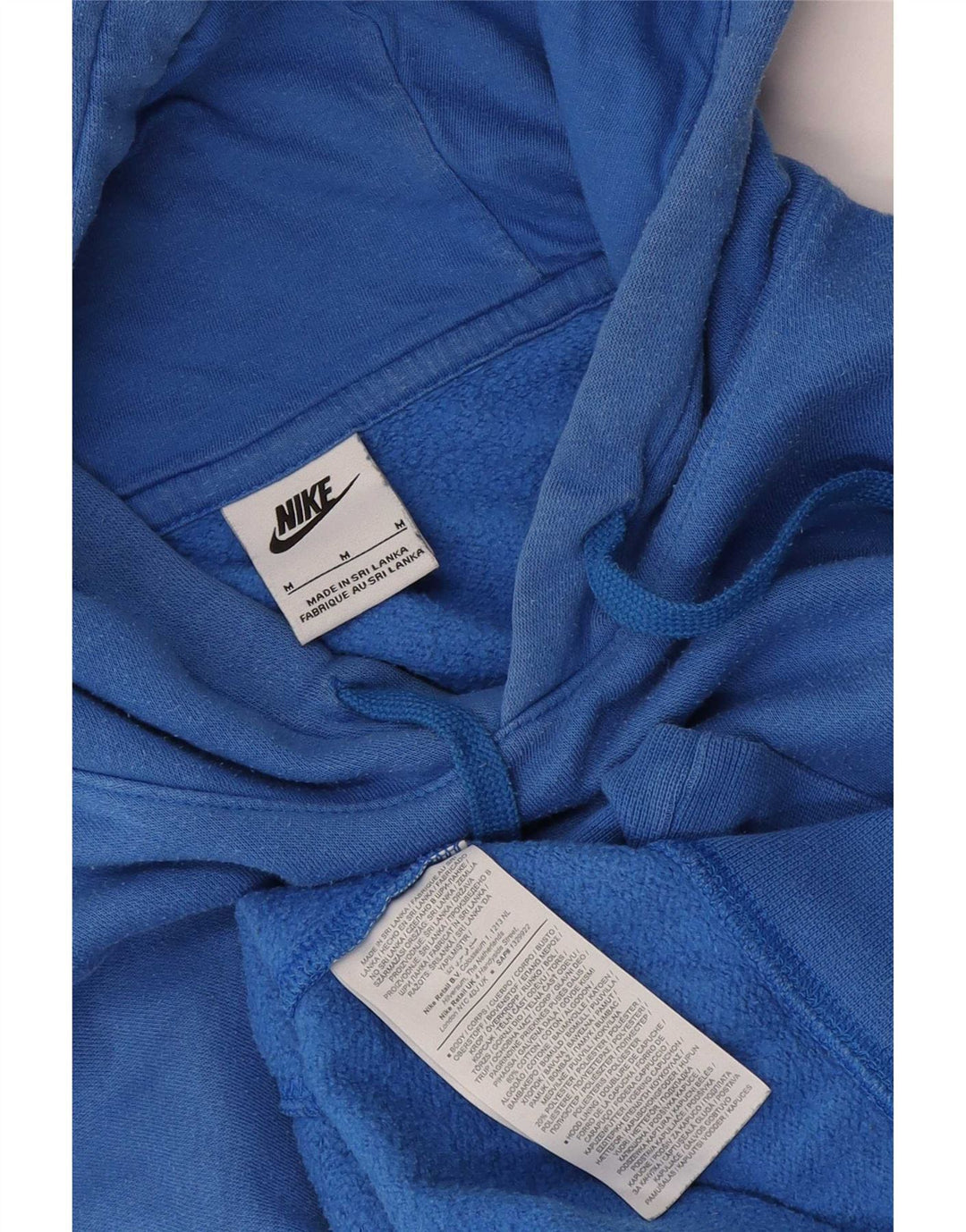 Felpa con cappuccio da uomo Nike in cotone blu medio