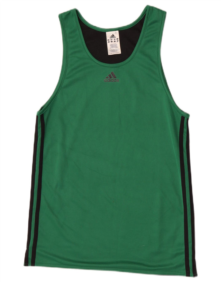 Canotta Adidas da uomo piccola in poliestere verde