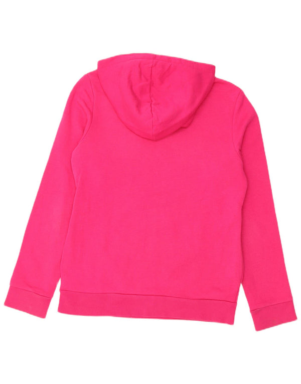 Maglione con cappuccio grafico da donna ADIDAS UK 8/10 piccolo cotone rosa