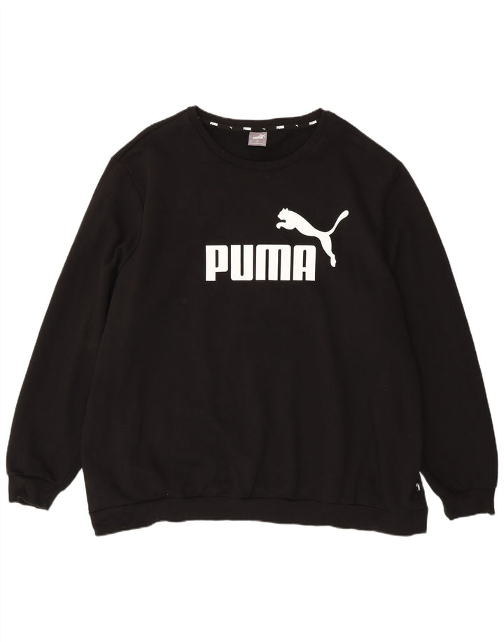 Felpa grafica da uomo Puma Maglione 4XL Cotone nero