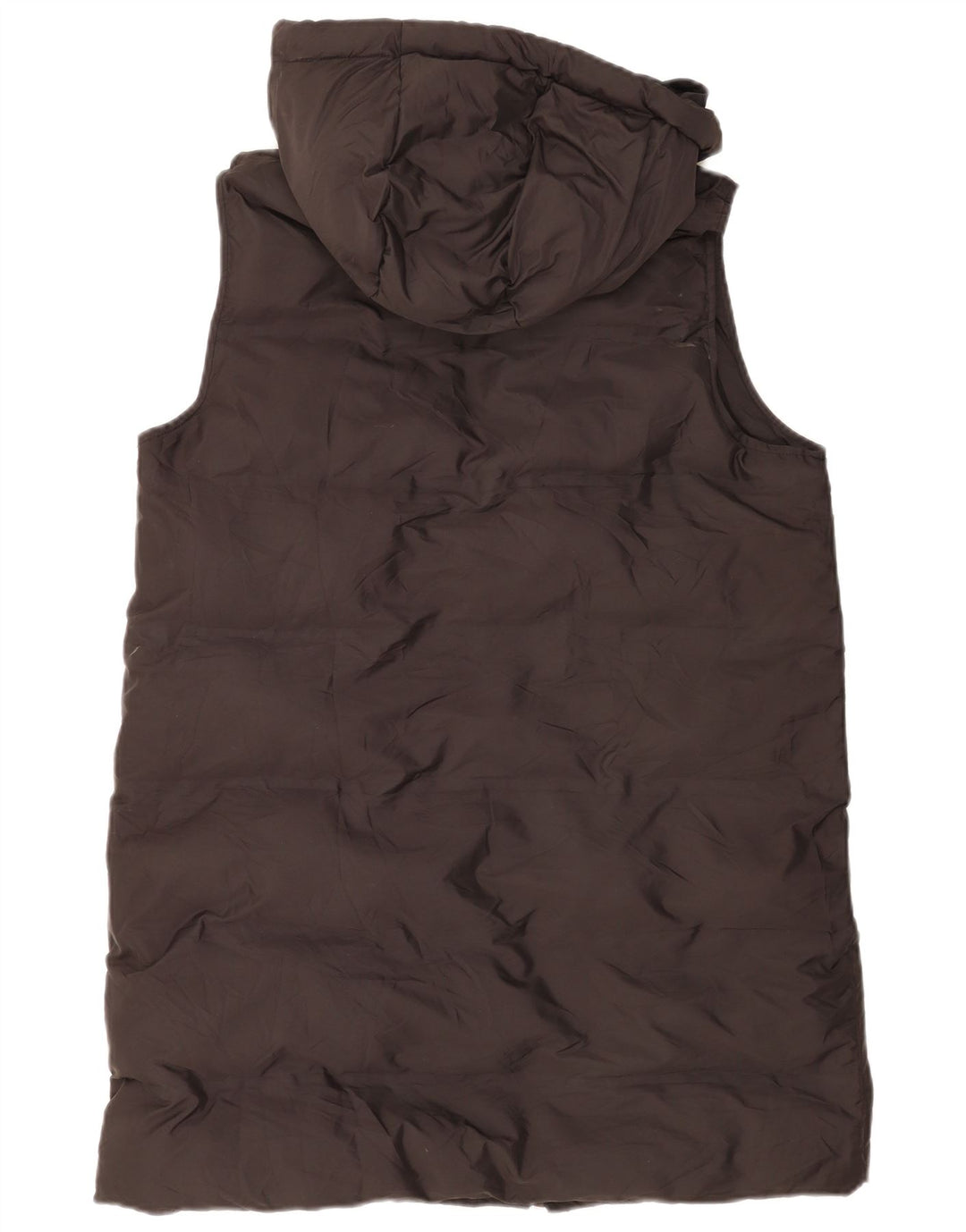 Cappotto imbottito senza maniche con cappuccio da donna Zara UK 16 grande poliestere nero