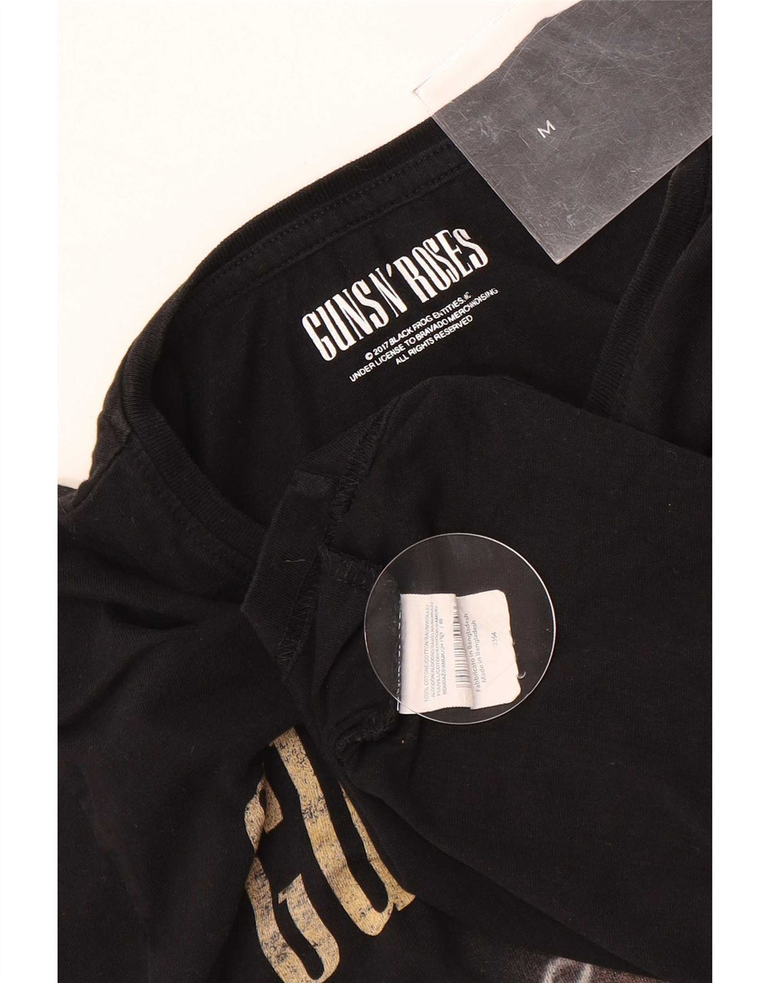 T-shirt grafica da uomo Guns N' Roses Top in cotone nero medio