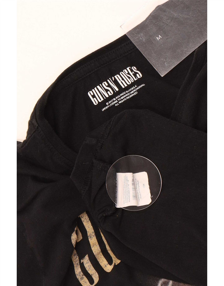 T-shirt grafica da uomo Guns N' Roses Top in cotone nero medio