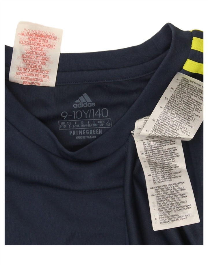 Maglietta Adidas Aeroready da ragazzo, 9-10 anni, in poliestere blu navy