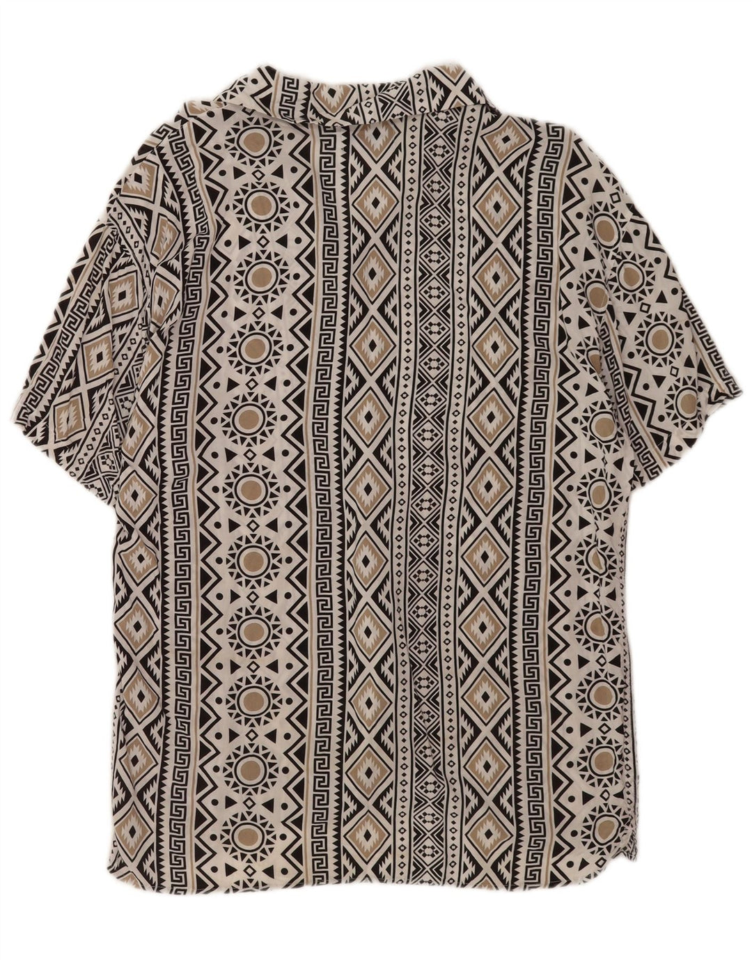 Camicia a maniche corte da uomo Jack & Jones Small in viscosa geometrica bianca