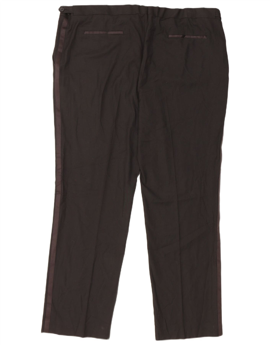 Pantaloni da abito vestibilità regolare Marks & Spencer da uomo W46 L33 poliestere nero