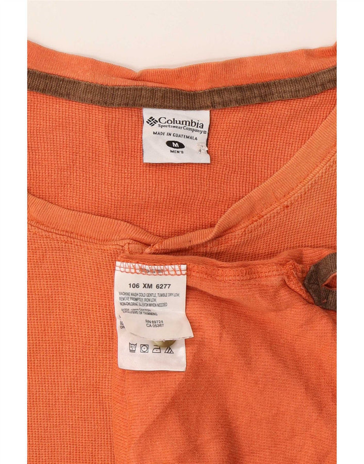 Maglietta regolare da uomo Columbia Top in cotone arancione medio