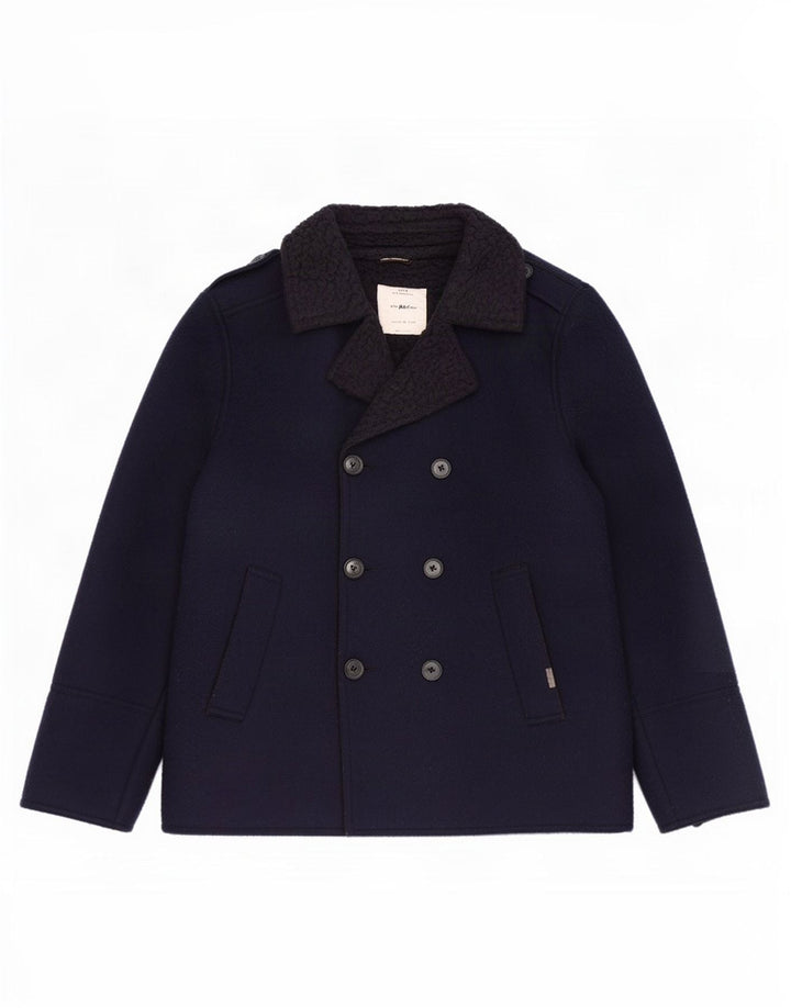 Cappotto da marinaio Zara per ragazzi 13-14 anni Blu navy a blocchi di colore