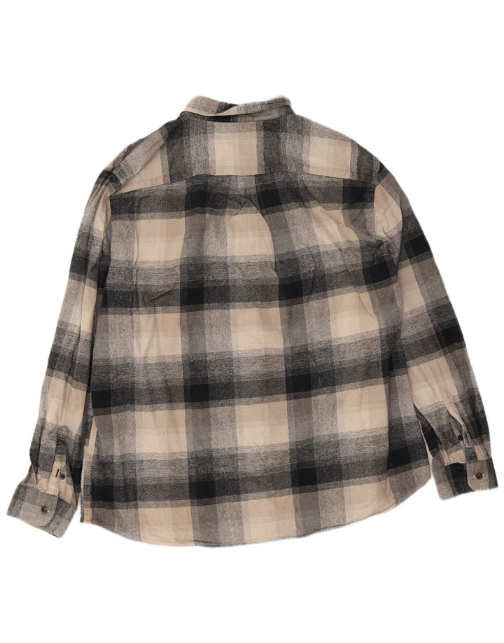 Camicia in flanella vestibilità regolare da uomo Marks & Spencer 2XL Cotone a quadri beige