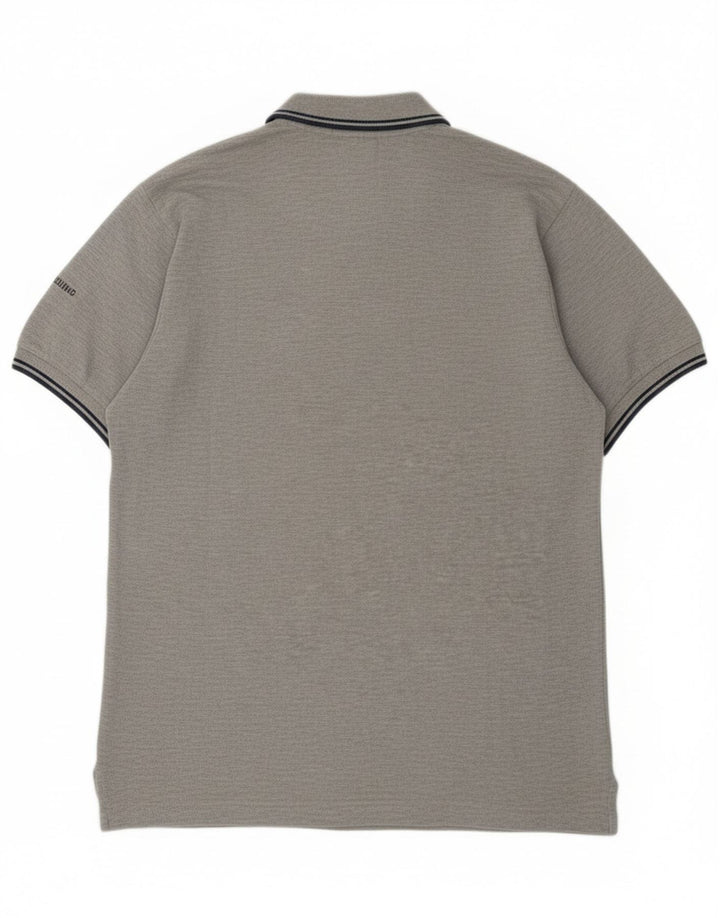 Polo grafica da uomo Marina Yachting in cotone grigio medio