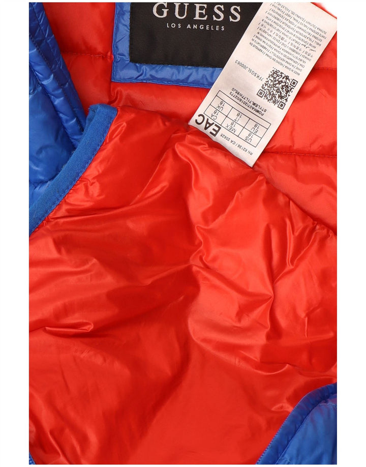 Giubbotto Imbottito con Cappuccio GUESS Bambino 15-16 Anni Blu in Poliammide