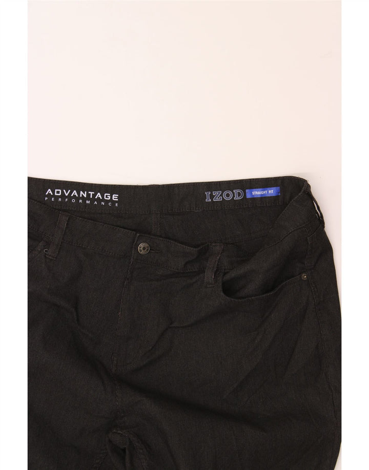 IZOD Mens Straight Casual Trousers W40 L32  Black Rayon Vintage Izod and Second-Hand Izod from Messina Hembry 