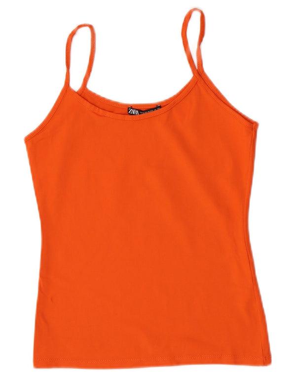 Canotta da donna Zara UK 12 arancione medio in poliammide