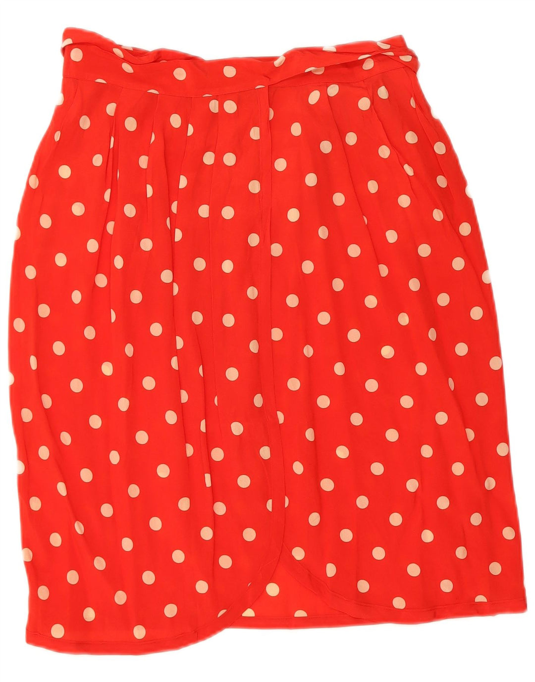 VINTAGE Womens Wrap Skirt W30 Medium Red Polka Dot