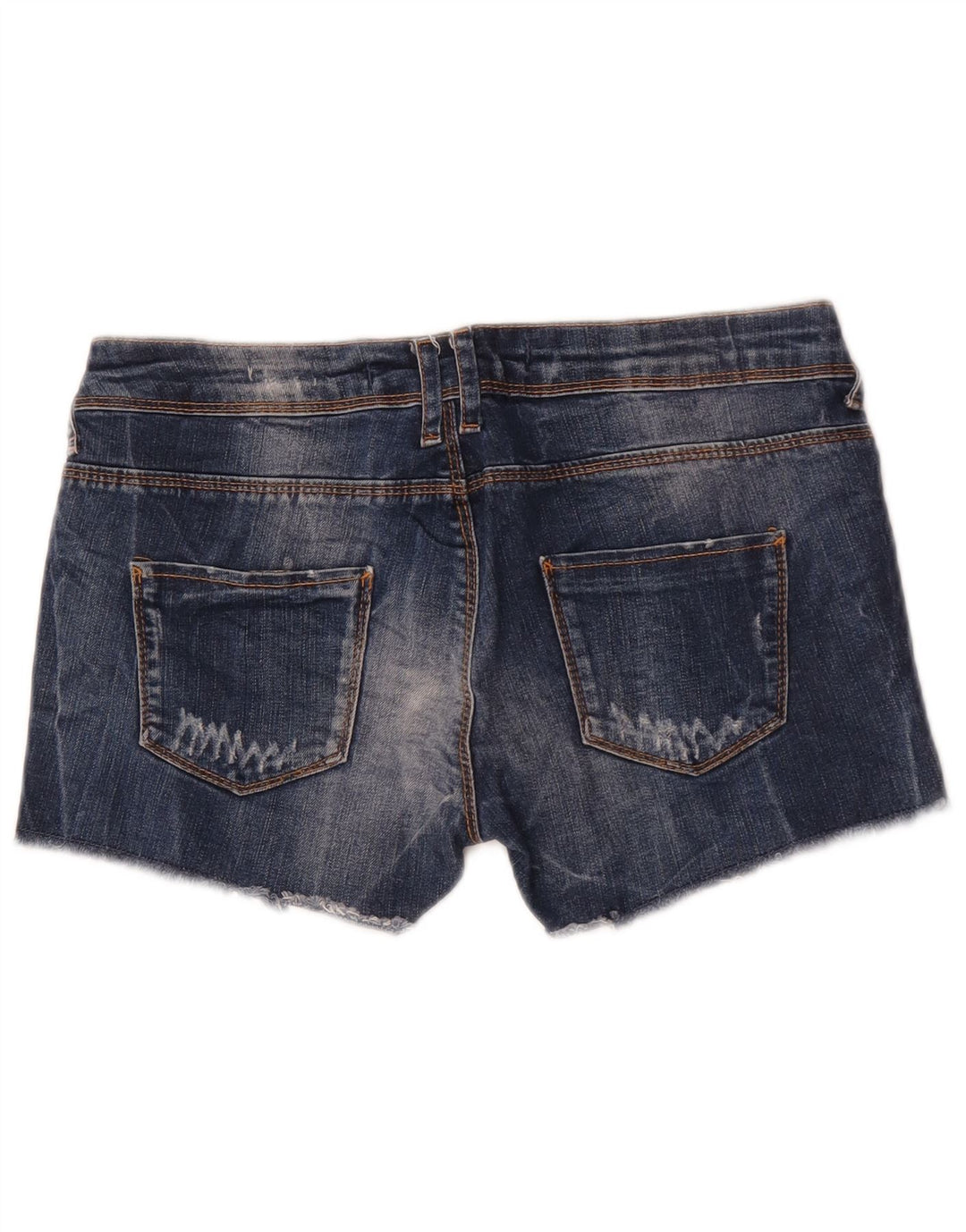 Pantaloncini di jeans invecchiati Zara da donna EU 38 piccoli W28 blu