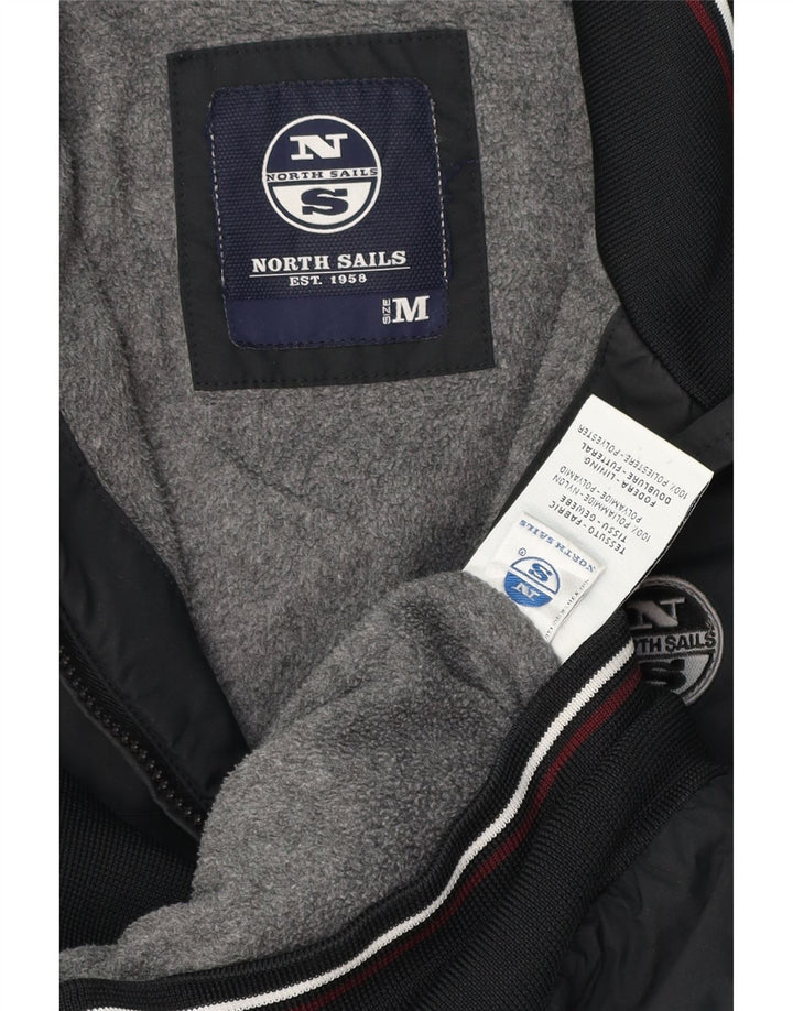Giubbotto bomber da uomo North Sails UK 38 poliammide a righe nere medie