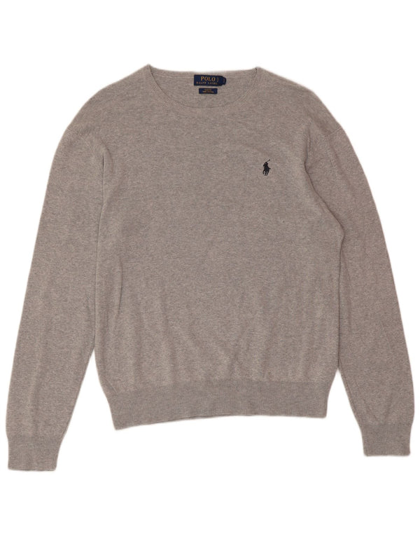 POLO RALPH LAUREN Maglione da uomo slim fit con scollo a barchetta Grigio medio
