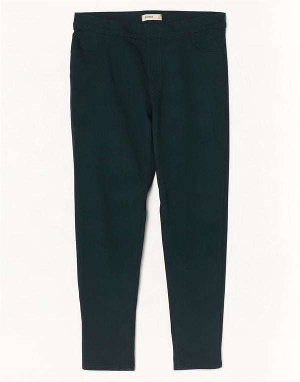 Jeans Jeggings corti da donna Marks & Spencer UK 16 Large W36 L26 Cotone verde