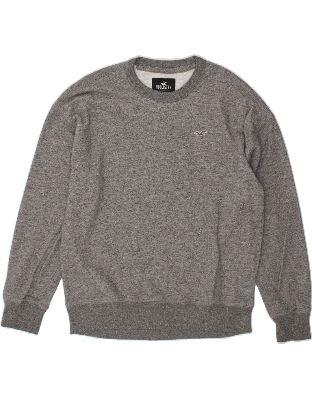 HOLLISTER Mens Sweatshirt Jumper Small Grey Flecked Cotton Vintage Hollister and Second-Hand Hollister from Messina Hembry 