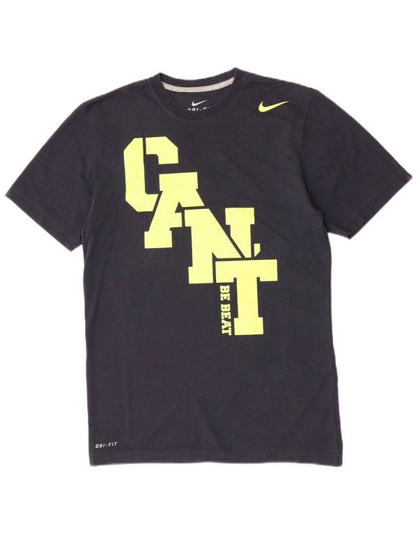 T-shirt grafica Nike Dri Fit da uomo, piccola, blu navy