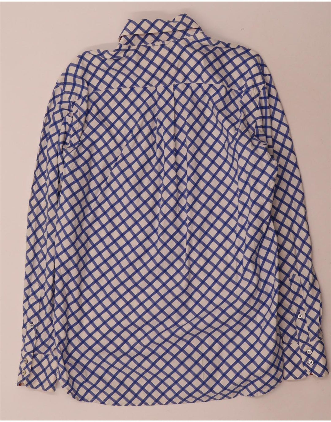 Camicia da uomo Tommy Hilfiger piccola in cotone geometrico blu
