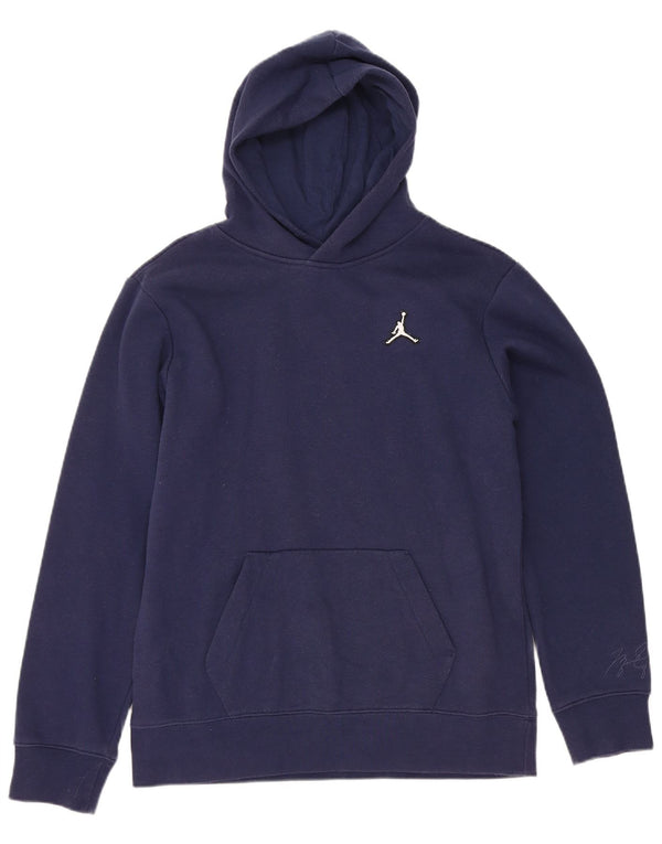 Felpa con cappuccio da bambino Jordan 13-14 anni XL in cotone blu navy