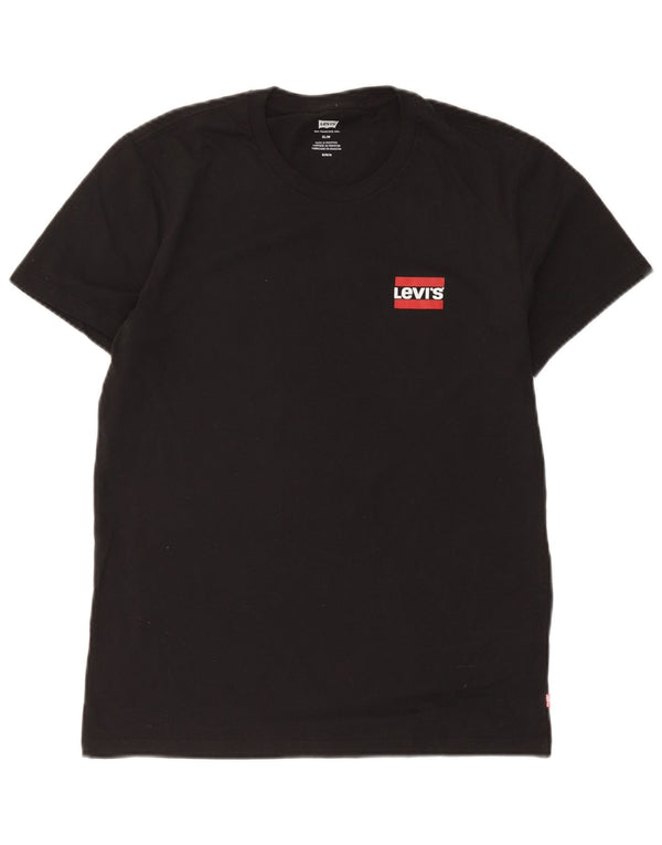 T-shirt slim da uomo Levi's Top in cotone nero medio