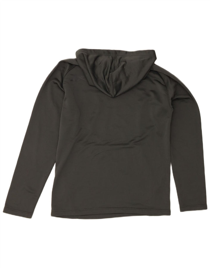 REEBOK Mens Graphic Hoodie Jumper Medium Grey Polyester
