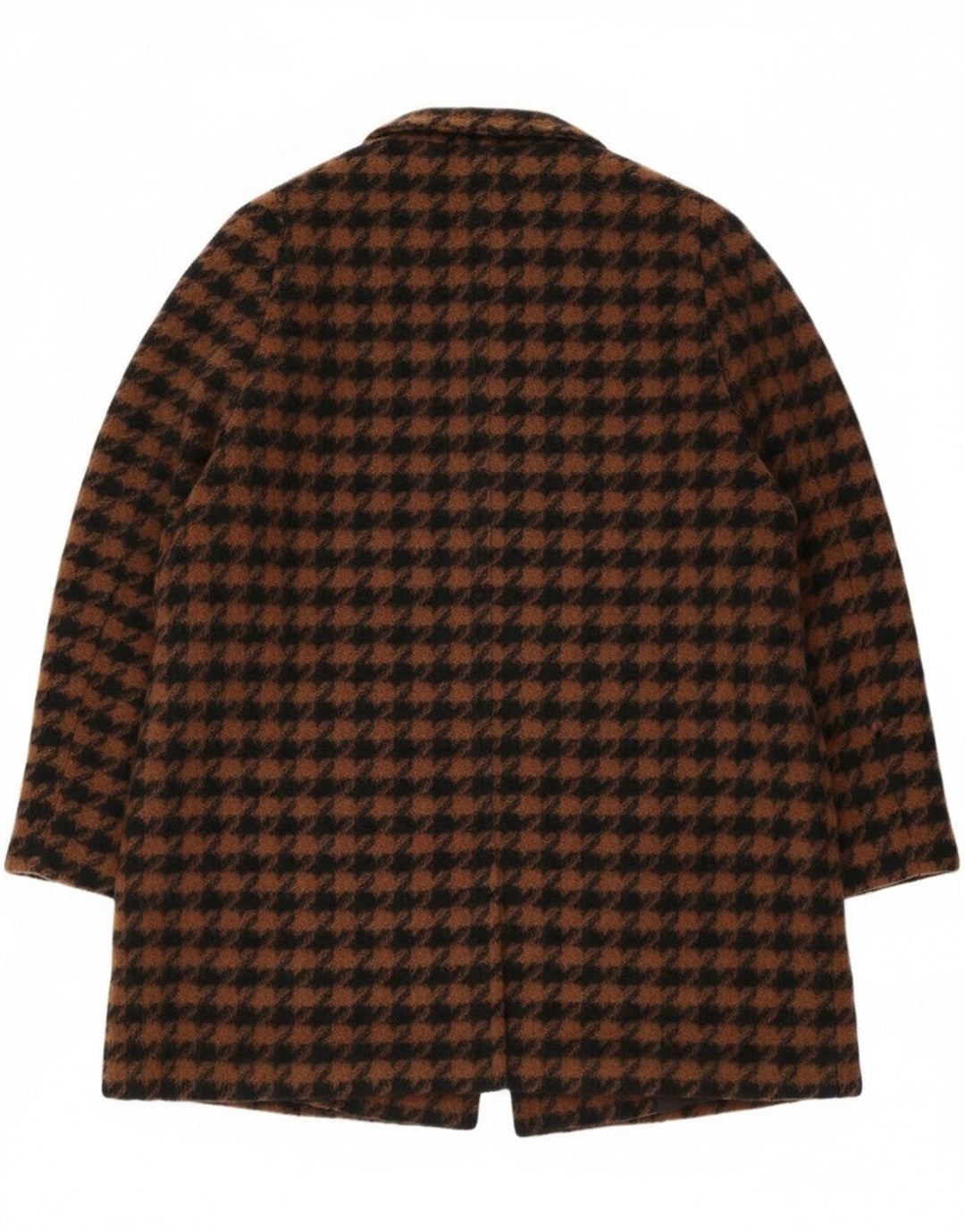 ELENA MIRO Cappotto Oversize Donna IT 43 Pied De Poule Marrone Medio Retro
