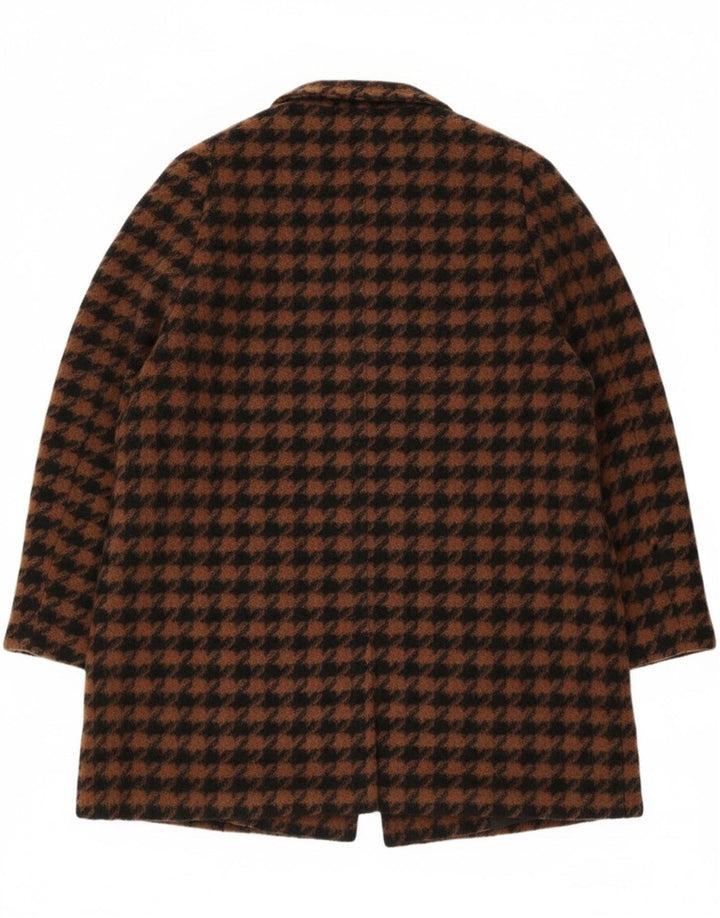 ELENA MIRO Cappotto Oversize Donna IT 43 Pied De Poule Marrone Medio Retro
