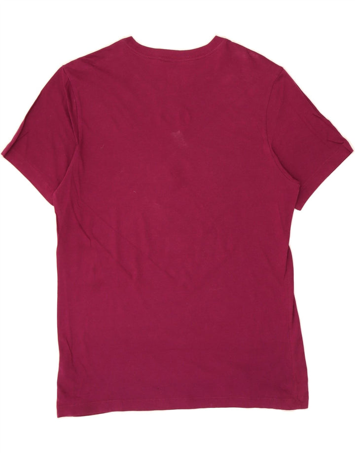 NIKE Mens Graphic T-Shirt Top Medium Burgundy Cotton Vintage Nike and Second-Hand Nike from Messina Hembry 