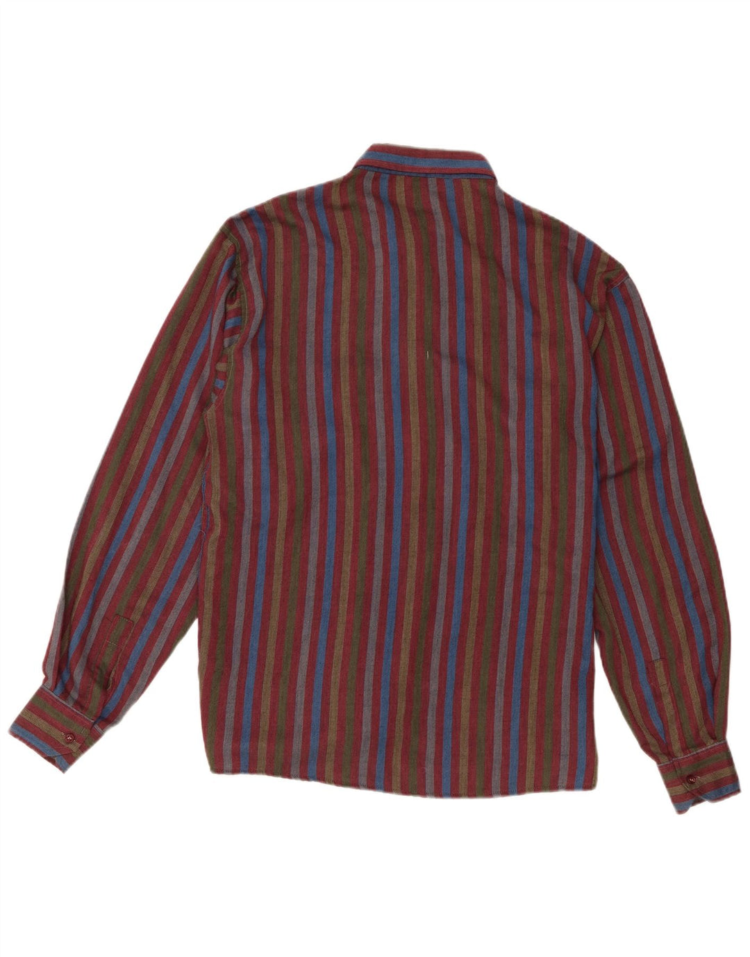 Camicia Benetton Uomo in Flanella di Cotone Rigata Piccola Multicolor